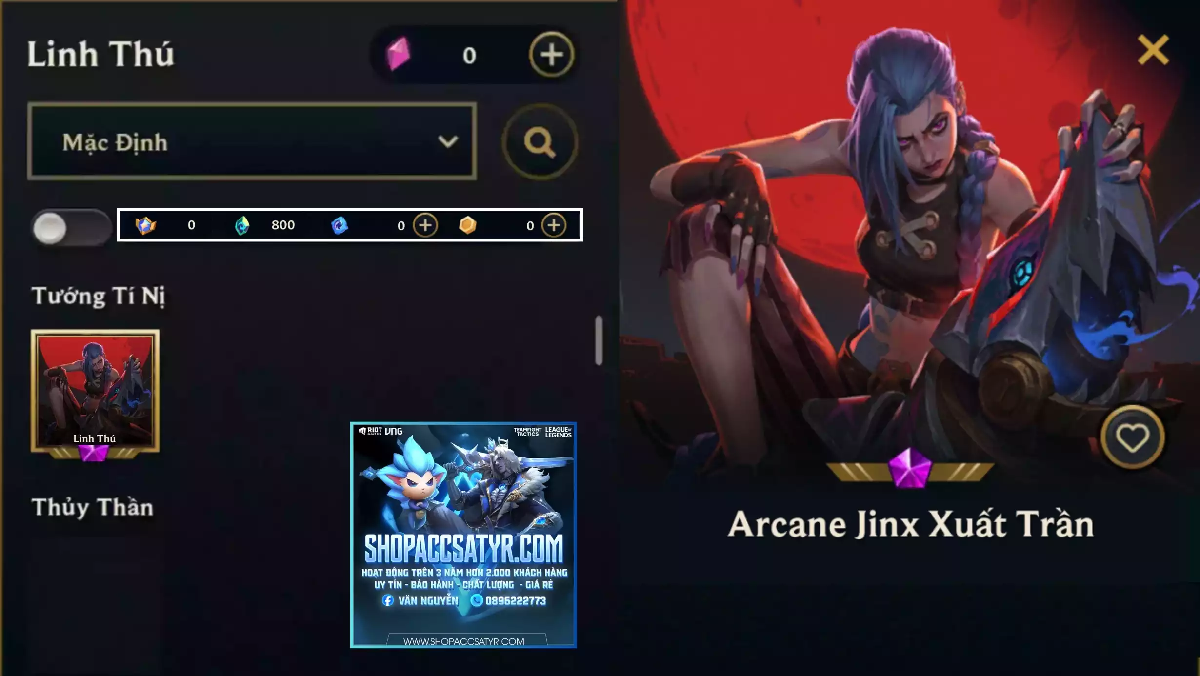 JINX XUẤT TRẦN ACADEMY CLONE